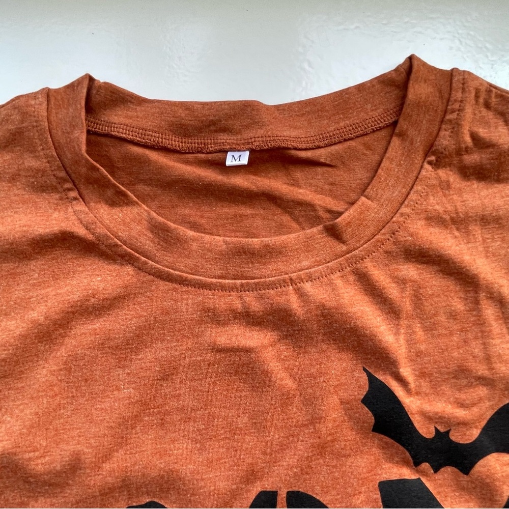Fall/Halloween orange & black short sleeve t-shirt with “Mom-Sterling” graphics - Picture 5 of 7